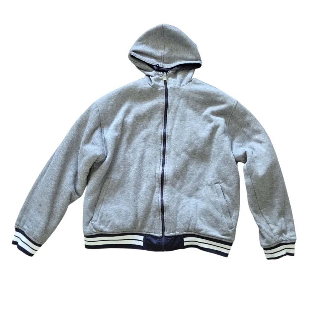 Y2K Wilson Reversible Windbreaker Track Jacket Mens XL Blue Gray VTG Full-zip‎
